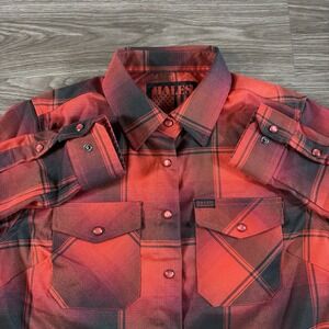 Hales R.E.D. Remember Everyone Deployed Flannel Women's Size Medium Limited Rare